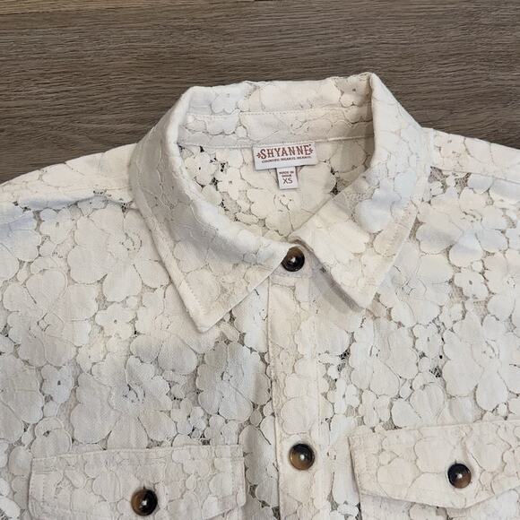 Shyanne NWT XS Lace Fringe Button-Down Shacket Cowgirl Western Stagecoach Rodeo - Picture 11 of 16